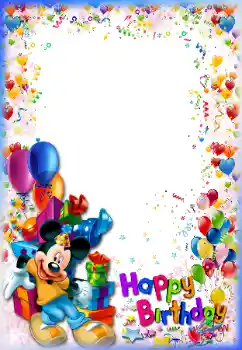 Nápis na rámečku: Happy Birthday!