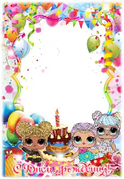 Nápis na rámečku: Šťastné Narozeniny!