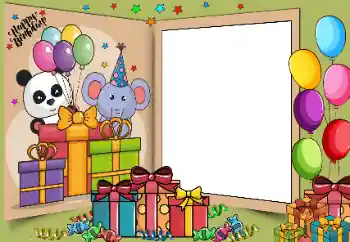 Nápis na rámečku: Happy Birthday! Nápis na rámečku: Happy Birthday!