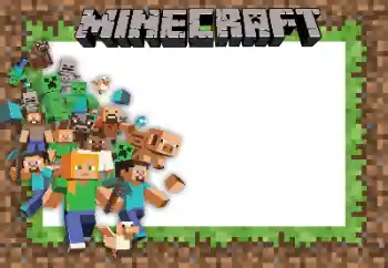 Nápis na rámečku: Minecraft