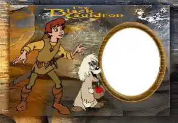 Nápis na rámečku: The Black Cauldron