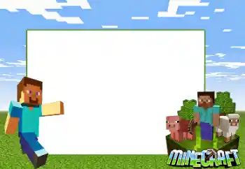 Nápis na rámečku: Minecraft