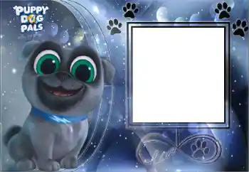 Nápis na rámečku: Puppy Dog Pals