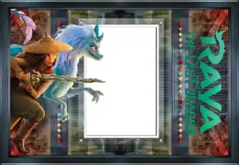 Nápis na rámečku: Raya and the last dragon