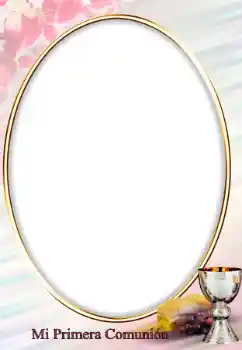 Nápis na rámečku: First communion