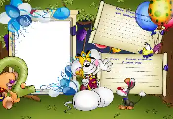 Nápis na rámečku: 2 roky