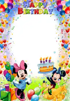 Nápis na rámečku: Happy Birthday!