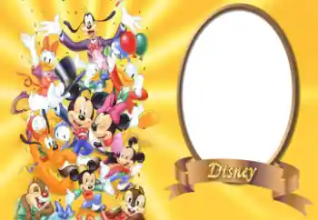 Nápis na rámečku: Disney