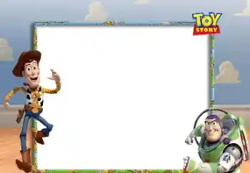 Nápis na rámečku: Toy story