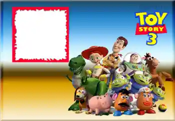 Nápis na rámečku: Toy Story