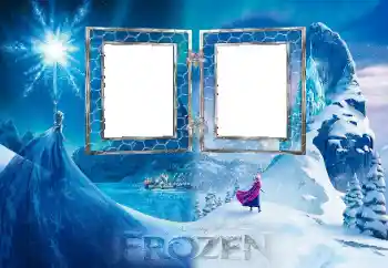 Nápis na rámečku: Frozen