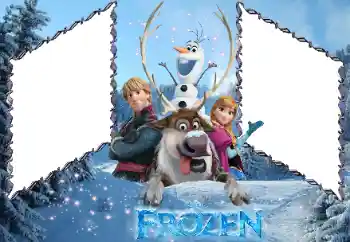 Nápis na rámečku: Frozen