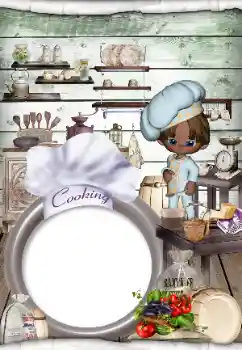 Fotografický efekt z kategorie Chci všechno vědět a umět № 13928. Nápis na rámečku: Cooking