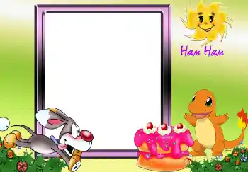 Nápis na rámečku: Ням Ням.