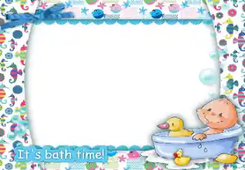 Nápis na rámečku: Koupání