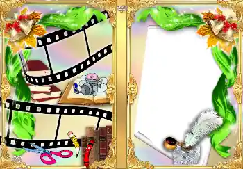 Nápis na rámečku: Školní léta