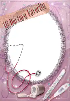 Nápis na rámečku: Mi doctora favorita