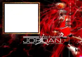 Nápis na rámečku: Michael Jordan