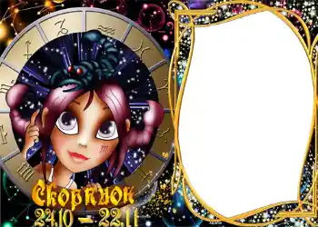 Nápis na rámečku: Štír Nápis na rámečku: Štír