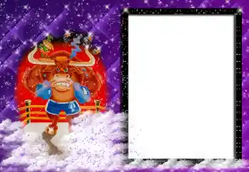 Nápis na rámečku: Býk