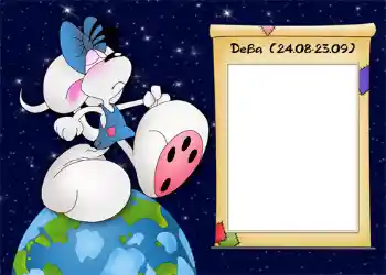 Nápis na rámečku: Дева.