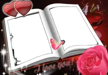 Nápis na rámečku: I love you