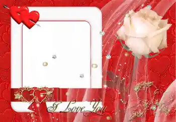 Nápis na rámečku: I love you