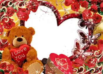 Nápis na rámečku: I love you!