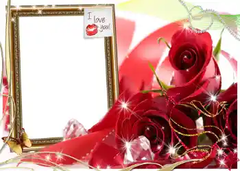 Nápis na rámečku: I love you!
