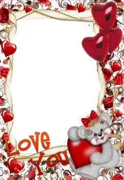 Nápis na rámečku: I love you