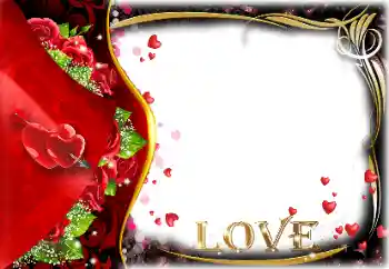 Nápis na rámečku: Love