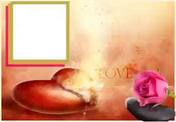 Nápis na rámečku: Love