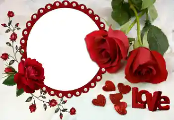 Nápis na rámečku: Love