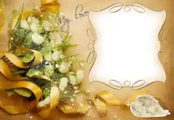 Nápis na rámečku: Love