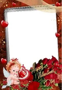 Nápis na rámečku: Šťastný Valentýn!