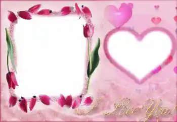 Nápis na rámečku: I love you!