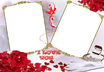 Nápis na rámečku: I love you