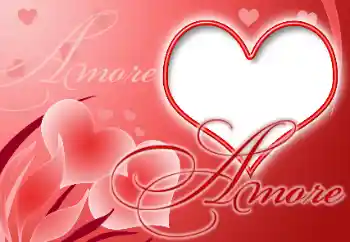 Nápis na rámečku: Amore