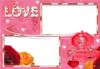 Nápis na rámečku: LOVE