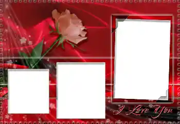 Nápis na rámečku: I love you