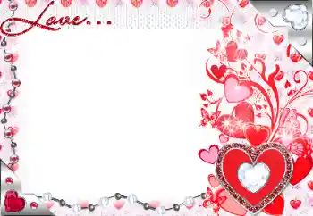 Nápis na rámečku: Love