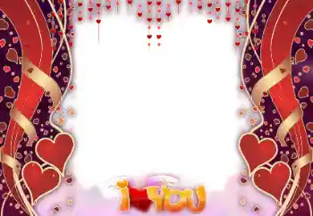 Nápis na rámečku: I love you