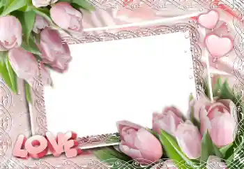 Nápis na rámečku: Love