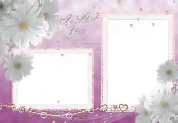 Nápis na rámečku: I love you