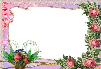 Nápis na rámečku: I love you