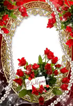 Nápis na rámečku: Šťastný Mezinárodní Den Žen