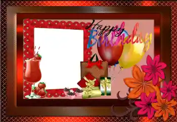 Nápis na rámečku: Happy Birthday! Nápis na rámečku: Happy Birthday!