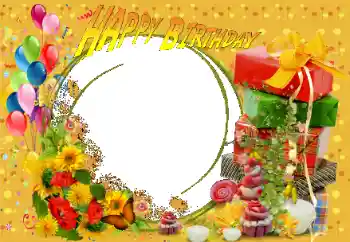 Nápis na rámečku: Šťastné Narozeniny! Nápis na rámečku: Šťastné Narozeniny!