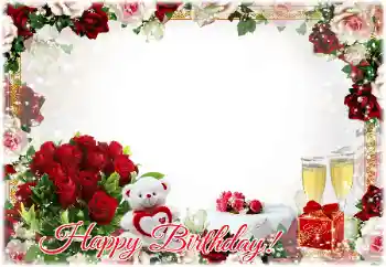 Nápis na rámečku: Šťastné Narozeniny! Nápis na rámečku: Šťastné Narozeniny!