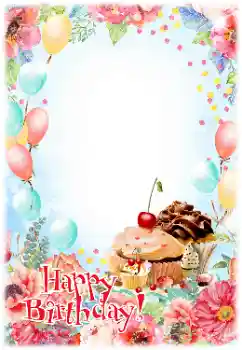 Nápis na rámečku: Šťastné Narozeniny! Nápis na rámečku: Šťastné Narozeniny!